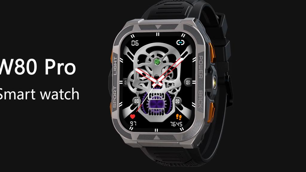 Blackview W80 Pro Outdoor Smart Watch, 1.91" Screen, 950mAh Battery, GPS, 100+ Sports Modes