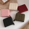 Yogodlns Women Short Wallets PU Leather Female Purse Plaid Cardholder Small Zipper Wallet