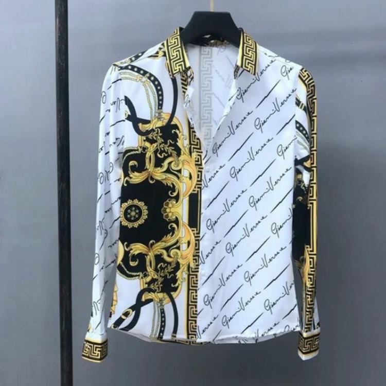 KPOP Fashion Style Harajuku Slim Fit Tops Loose All Match Casual Shirt Pointed Collar Korean Style Printed Long Sleeve Blusa