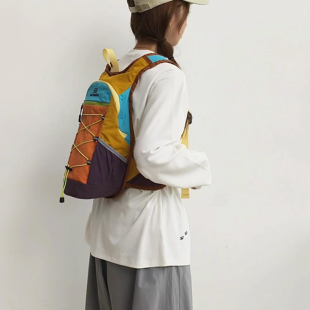 Sports Contrast Backpack Riding Outdoor Short-distance Travel Backpack