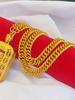 Colar com pingente de mantra Turner de seis caracteres em ouro 24K, colar masculino dominador e banhado a ouro