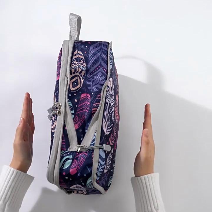 4ks/sada Kreativní potištěné kompresní balicí kostky Organizér Sada Lehké cestovní kufry Tašky na oblečení