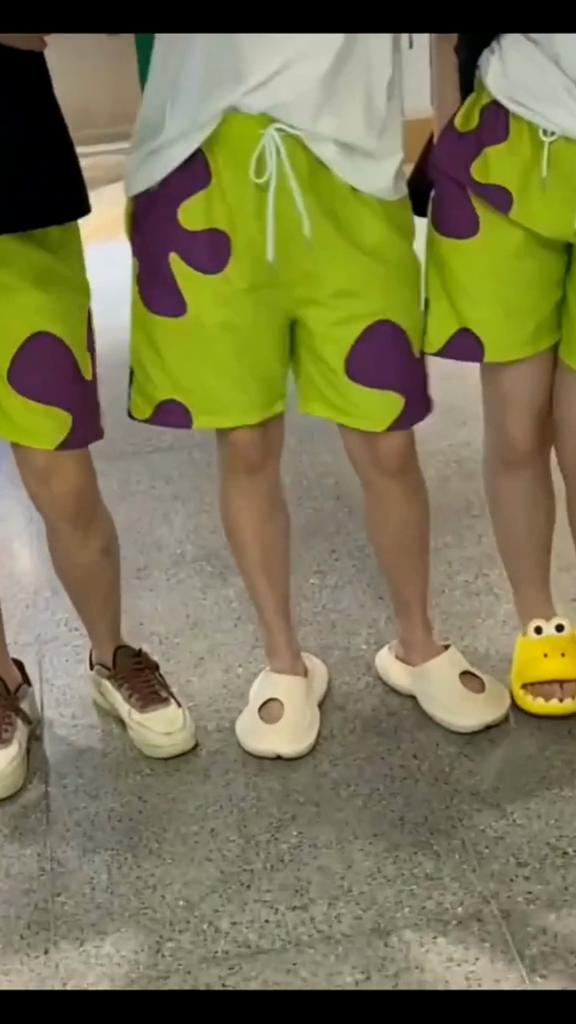 Sommer Lose Zu Hause Cartoon Bedruckte Strandhose