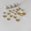 Copper Zirconium Inlaid Spacer Beads For DIY Jewelry Making Craft Accessories