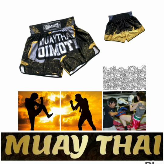 Ocean Sea Wave Muay Thai Kickboxing Boxing MMA UFC Casual Shorts Gym Sport Unisex Men Women Workout Quick Dry Print Elastic High Waist Training