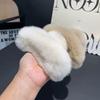 New Hairpin Cute Plush Rex Rabbit Fur Hair Claw Women Elegant Temperament Real Rex Rabbit Fur Hairgrips Fashion Hair Accessories