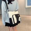 Color Block Tote Bag Women's Shoulder Bag Student Large Capacity Crossbody Bag