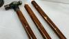 Walking Cane: Blacksmith Hammer Handle, Foldable Wooden Stick