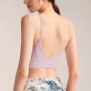 Women Spring Summer Solid Spaghetti Strap Push Up Backless Sports Bra Fitness Yoga Cross Back Camisole