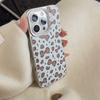 Retro Leopard Bow Apple 17 Mobile Phone Case 16promax Leather 15 Suitable for IPhone13 Silver Edge Fashion Mobile Phone Case