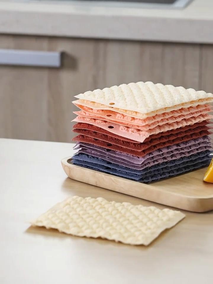 Reusable Bamboo Fiber Cleaning Cloths - Super Absorbent, Quick-Drying, Streak-Free, And Lint-Free for Kitchen Cleaning - Perfect for Range Hood