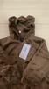 Autumn Boys and Girls Jacket Casual Home Wear Bear Hooded Lamb Wool Sweater Jacket Sweater Cardigan