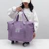 Folding Wheel Luggage Bags Lightweight Consignment Bag Portable Large Capacity Oxford Cloth Dry-Wet Separation Outdoor Yoga Bag