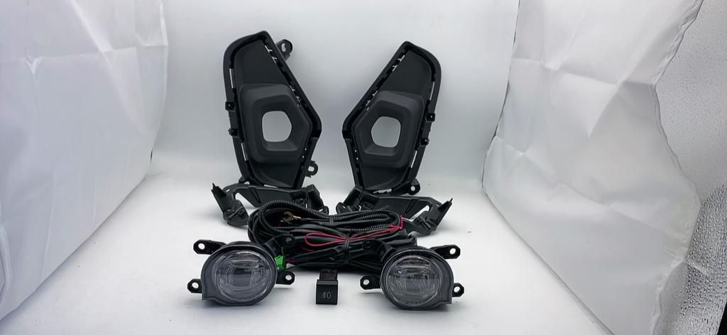 1 Pair Fog Lights LED Fog Light Headlight Led Fog Lamp Cover Grille Bezel Frame For Toyota RAV4 RAV 4 2022 2023 2024