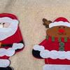 Soft Polyester Utensil Pockets Christmas Cutlery Snowman Reindeer Santa Holder Pockets Tableware Bags Pouch Party