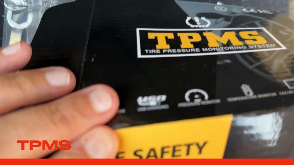 Universal Solar-Powered TPMS with LCD Display - External/Internal Sensors, IPX7 Waterproof, Real-Time Monitoring System