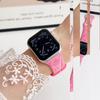 Flamingo flower carving silicone suitable for Apple watch Apple watch Apple strap iWatch sports embossed strap