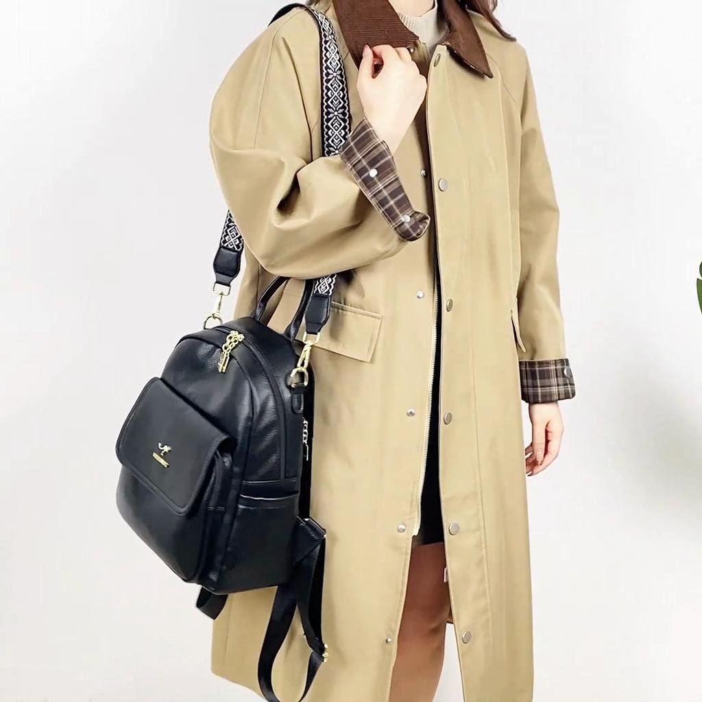 Backpack Travel Bag PU Large Capacity Commuter Bag Women Multifunctional Shoulder Bag