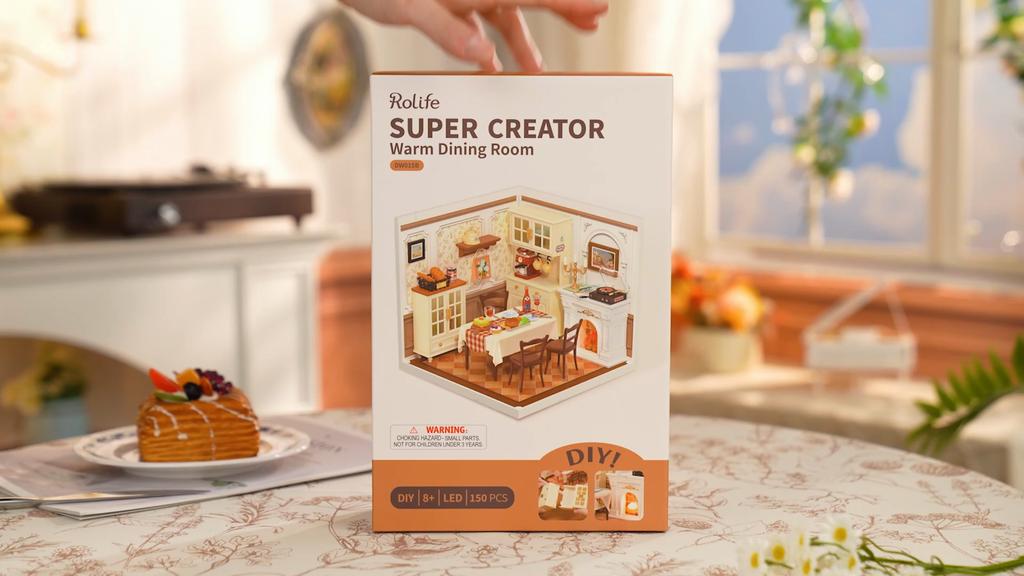 ROBOTIME Rolife 3D Puzzle Super Creator Warm Room DIY Miniature House (DW015B) | 1:24 Scale