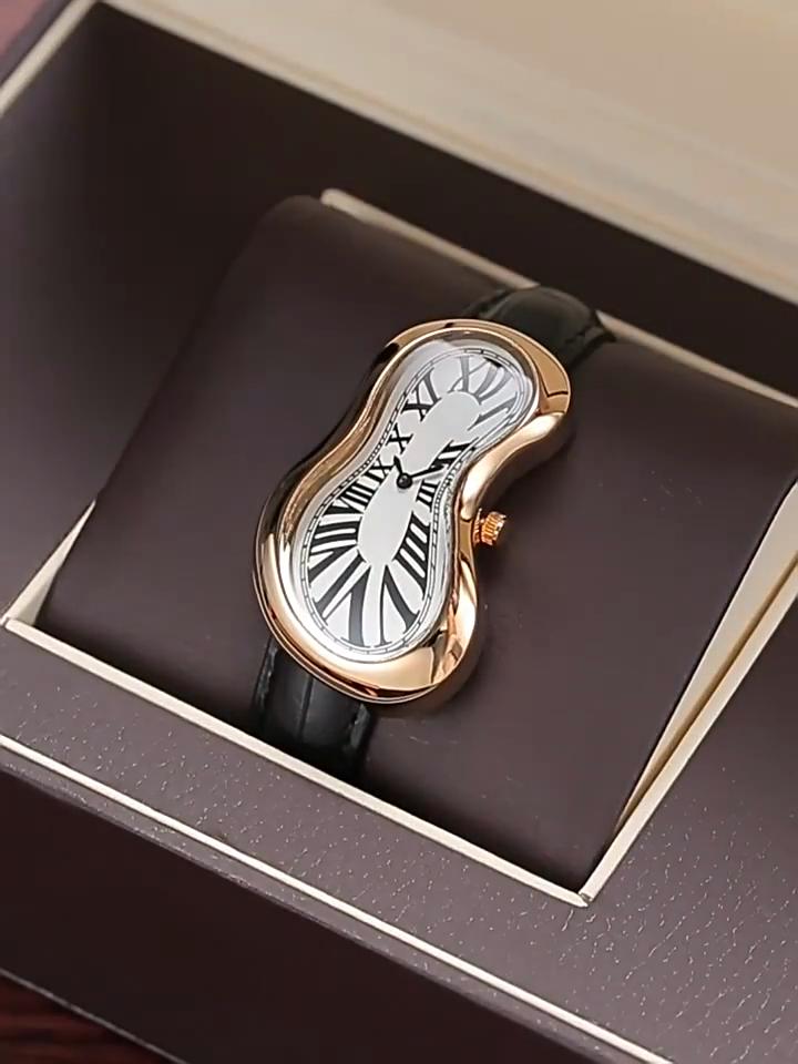 Retro Trendy Men's Watch Twisted Design Y2k Style Niche Personalized Quartz Watch for Women Watch
