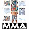 MMA UFC Muay Thai Kickboxing Boxing Cartoon Patchwork Casual Shorts Gym Sport Unisex Men Women Workout Quick Dry Print Elastic High Waist Training