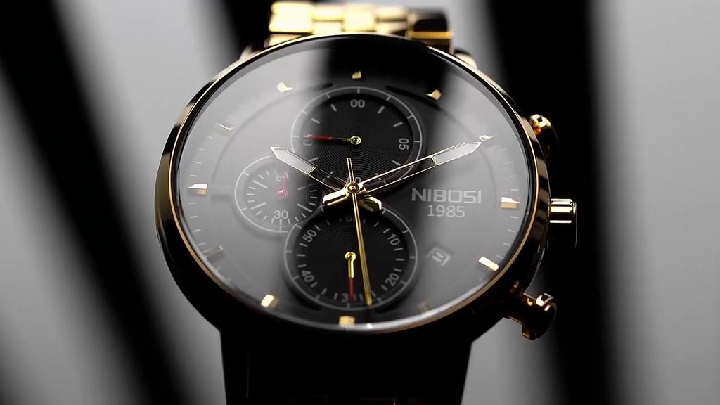 NIBOSI Brand New Quartz Watch Enhanced Personality Men's Watch Luminous Waterproof Multi-functional Watch
