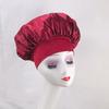 Women Night Sleep Hair Caps Silky Bonnet Satin Double Layer Adjust Head Cover Hat For Curly Springy Hair Styling Accessories