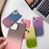 Elegante y Encantadora Funda Degradada con Orejas de Gato para iPhone 15 14 13 12 11 Pro Max XS X XR 7 8 Plus Cubierta Trasera de Silicona Suave Esmerilada