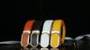 High Quality Leather Belt Yellow Cowhide Red Automatic Buckle Belt Blue White Trouser Belt