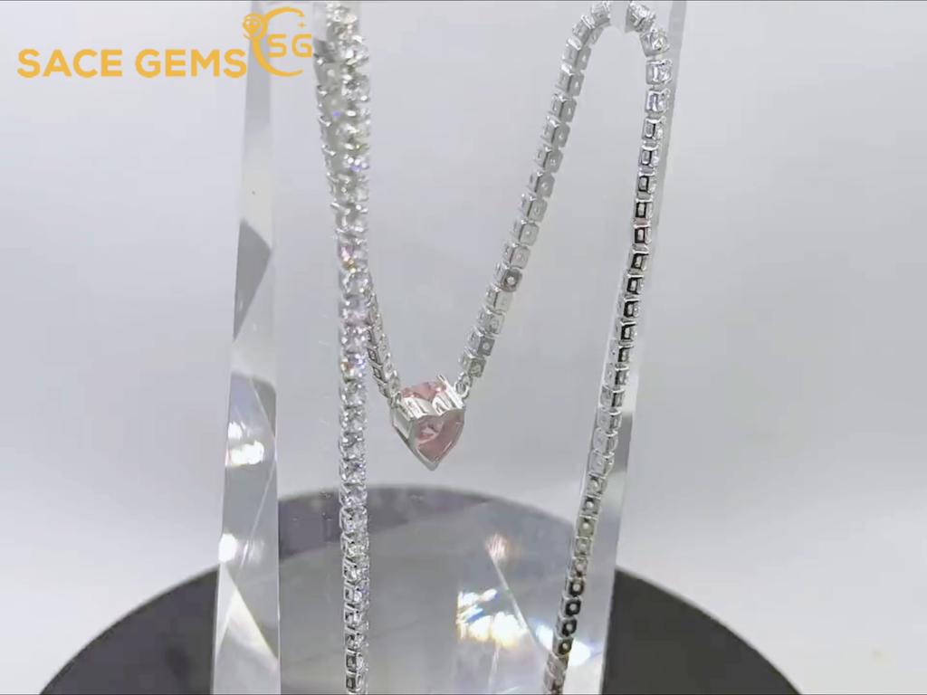 Sace Gems Clássico luxo zircão feminino pingente colar jóias casamento promessa festa presente