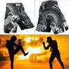 MMA Męskie Spodnie Dragon Muay Thai Kickboxing Bokserki Walka Trening Fitness Siłownia Czarny Biały