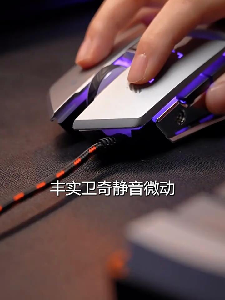 Inphic W2 Gaming Mouse Silent Click USB Optical Wired Mouse 4800DPI Ergonomic Mice 6 Programmable Buttons RGB Breathing LED PC