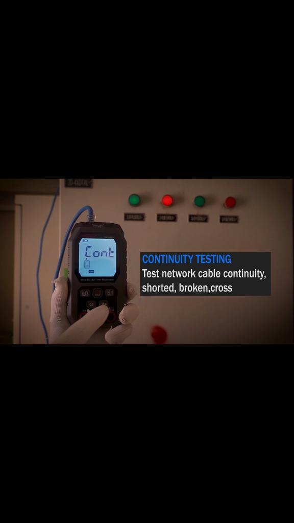 NOYAFA NF-8509 2 en 1 Probador de Cable de Red Multímetro Buscador de Líneas para Prueba POE NCV AC DC Cat5 Cat6 Voltímetro Rastreador de Cables Ethernet