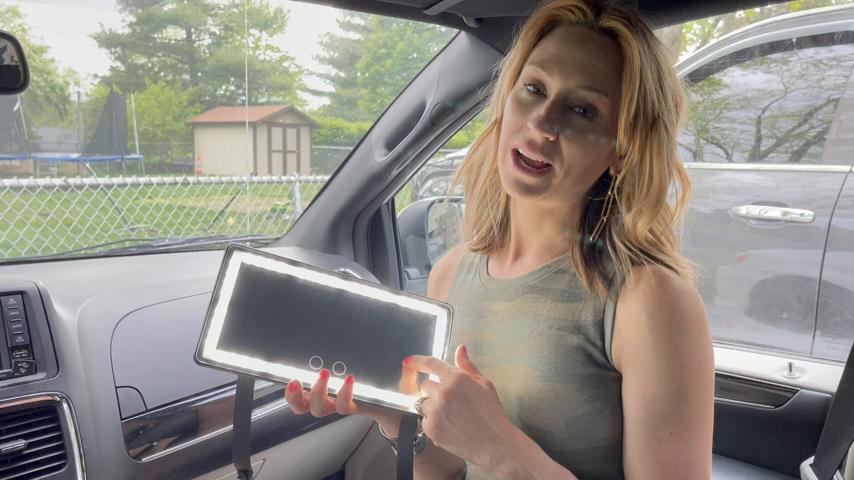 2023 Car Sun Visor Vanity Mirror, Makeup Mirror with 3 Light Modes & 60 LEDs, Rechargeable Led Light Car Mirror with Dimmable Touch