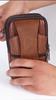 Solid Color Pu Leather Men's Phone Bag Vintage 1Pc Hanging Sports Casual Waist Pocket