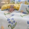 Girl Heart Fresh Small Floral Bedding Four-piece Set Washed Cotton Dormitory Bed Single Three-piece Set