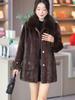 Middle-aged Women's Faux Fur Coat Winter Outerwears Elegant Thick Warm Fur Jackets for Women Clothes