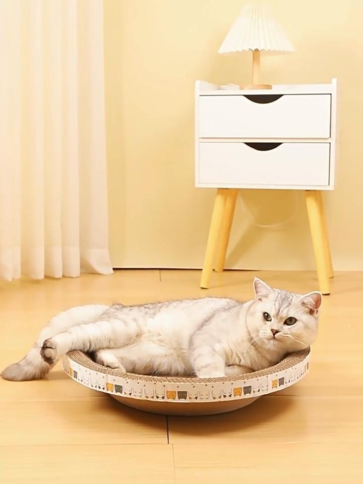 1/2 PCS Cat Scratching Board Nest Combo Wear-resistant Corrugated Cardboard Oval Design Protect Furniture Pet Toy Accessory