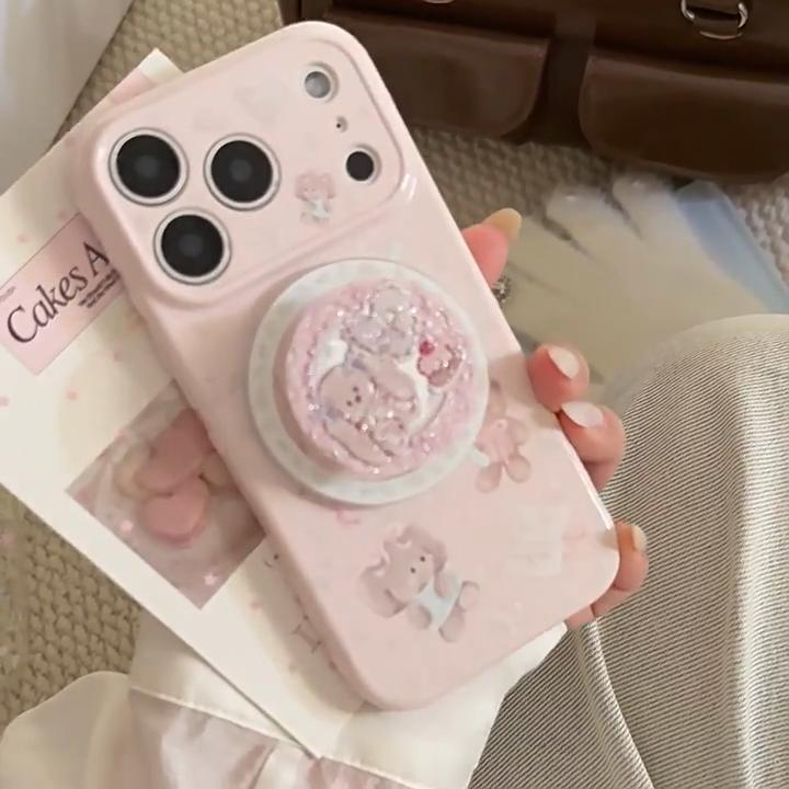 Glitter Magnetic Mount Phone Case for iPhone 16, iPhone 17, and iPhone 17 Pro Max