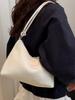 Yogodlns Large Capacity PU Leather Women Shoulder Bag Fashion Lightweight Striped Pattern Stylish Solid Color Crossbody Bag