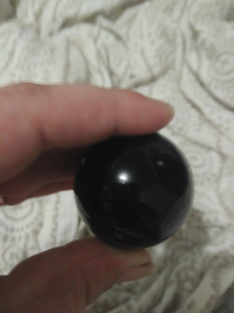 Black Healing Natural Gemstone Ball Obsidian Crystal 40MM Stone Sphere Large