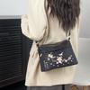 Embroidered Shoulder Bag Women's Crossbody Bag Large Capacity Multi-compartment Nylon Bag