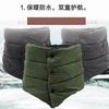 Water-Resistant Down Neck Warmer Snap Button Closure Thermal Fleece Lined Outdoor Cold Weather Scarf Unisex Windproof Design