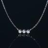 Vinregem 925 Sterlingsilber VVS1 3EX D Farbe 3 MM Rundschliff Echter Moissanit Diamant Edelstein Anhänger Halskette Echtschmuck GRA