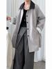 Johnature Korean Long Contrasting Retro Jacket Women Autumn Casual Loose Versatile Fashion Trench Coats