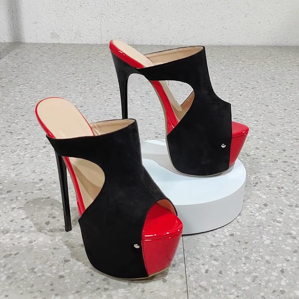 Eilyken Summer High Heels Women Slippers Female Pumps Slide Shoes Size 35-42