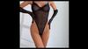 Women’s Sexy Slim-Fit Sheer Butt-Lifting Bodysuit with Gloves, Simple One-Piece Erotic Lingerie