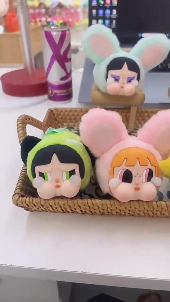Crybaby Powerpuff Girls Series Plyšová panenka Přívěsek na klíče na tašku Pokojová dekorace Narozeninový dárek Tajemná krabička Dětská hračka