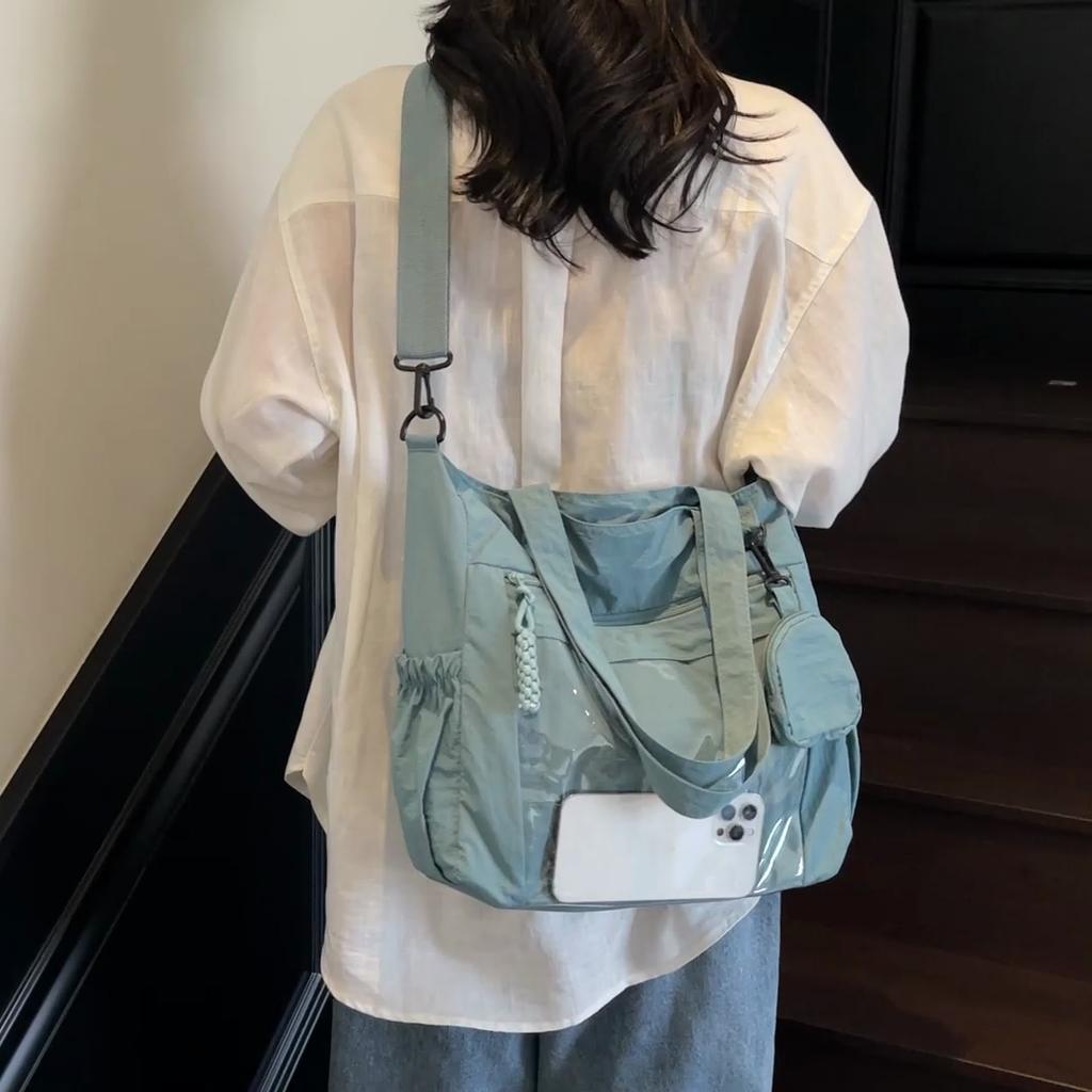 Student Book Bag Lightweight Shoulder Bag Women's Commuter Tote Bag Large Capacity Crossbody Bag