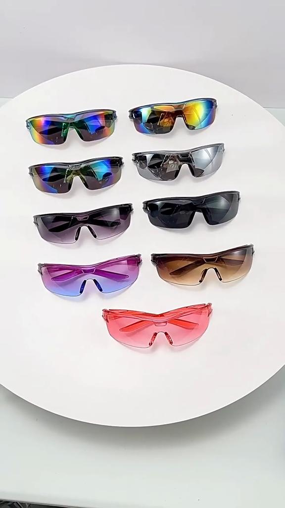 Fashion Sports Sunglasses Men's One-piece Sunglasses Shade Glasses